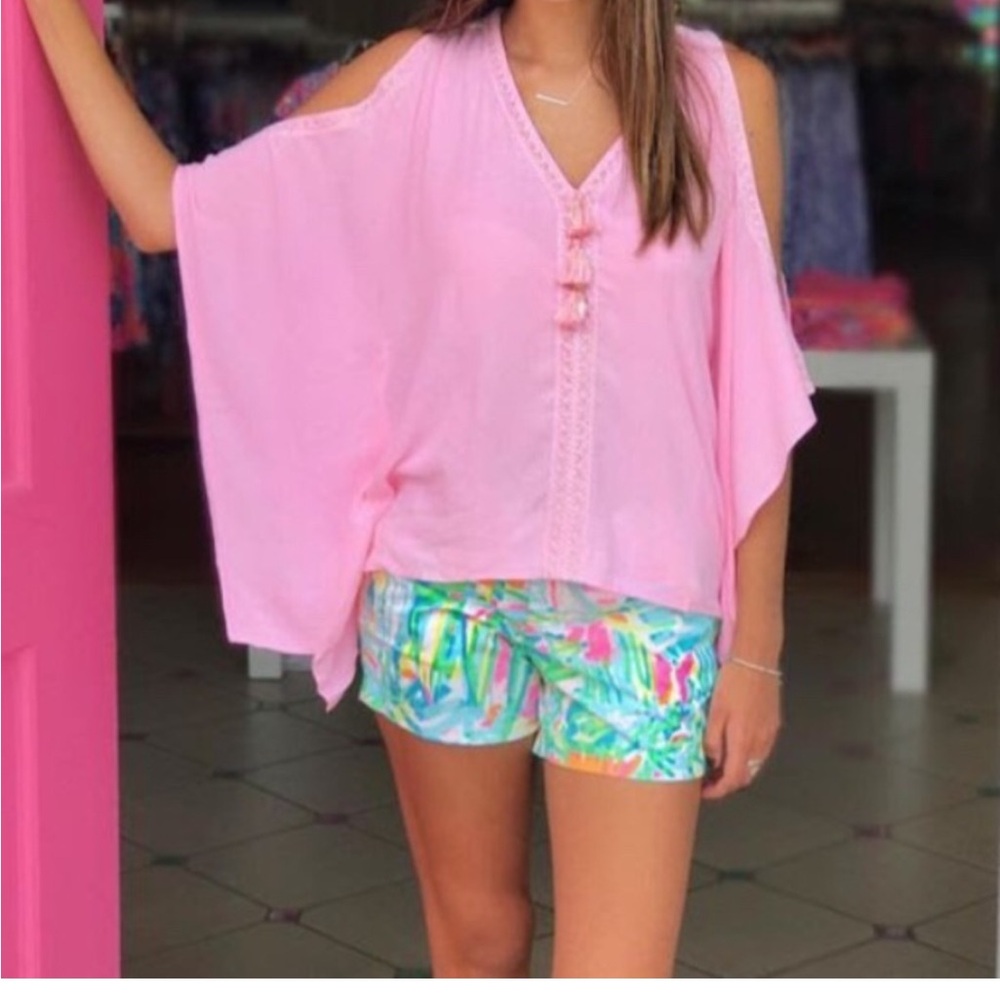 Lilly Pulitzer Julietta Top in Paradise Pink XXS/XS
